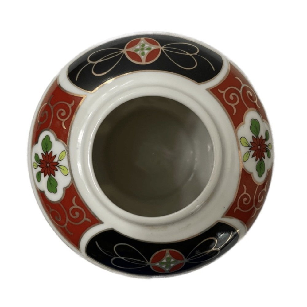 Vintage Vase Wealth Happiness & Health Handpainted Floral Ginger Jar Asian Art - Picture 9 of 15